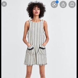 Zara Pinafore Dress With Straps